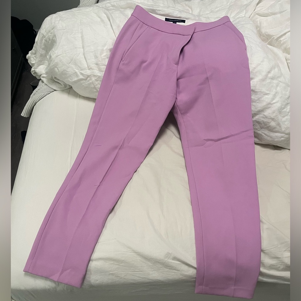 French connection pink cotton slacks size 4